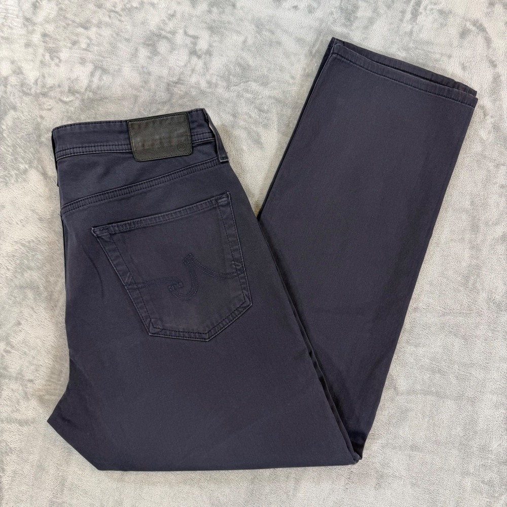 AG Adriano Goldschmied The Graduate Tailored Jeans Mens Size 34x32 Navy Blue